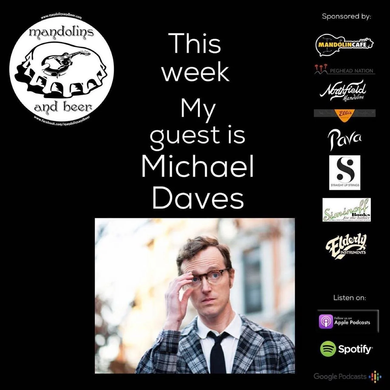 Repost from @mandolinsandbeer
&bull;
My guest in the podcast last week was @michael.daves Most of you may know him as an incredible singer and guitar player but he is also an incredible mandolin player as well! He has some fascinating insight on how 
